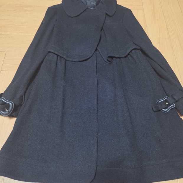 펜디 블랙 케이프 스타일 울 코트 40(정품)