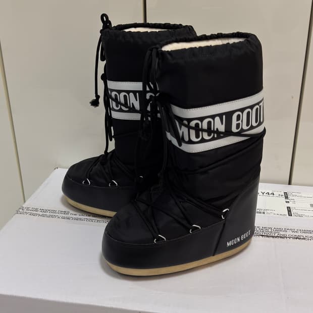 문부츠 아이콘 롱부츠 블랙 35-38