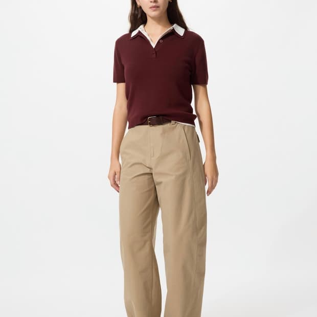 XS 유니클로 저지배럴레그팬츠 베이지 바지 판매 양도 