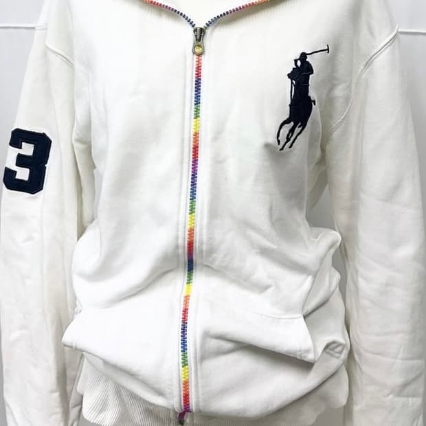 폴로랄프로렌 빅포니 화이트 후디