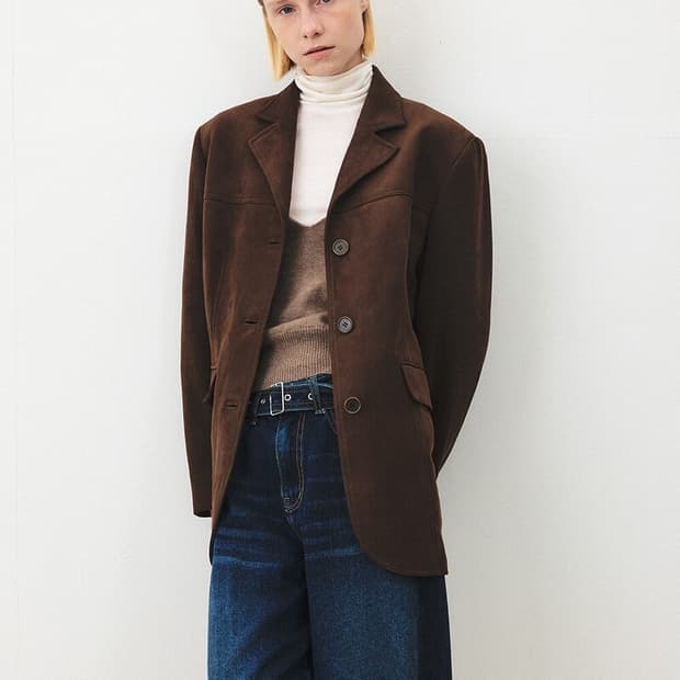 m) 모한 TFF 스웨이드 오버핏 자켓