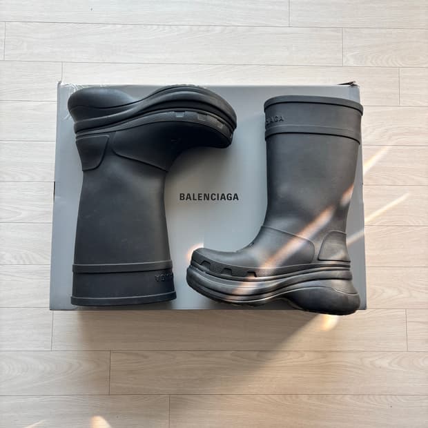 발렌시아가 크록스 부츠 43 블랙