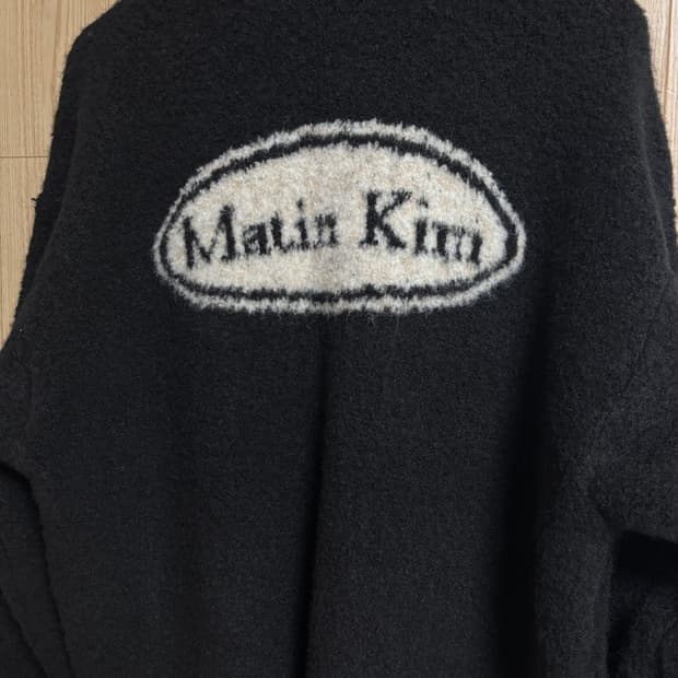 마뗑킴 다우니 칼라 니트 가디건 블랙 L