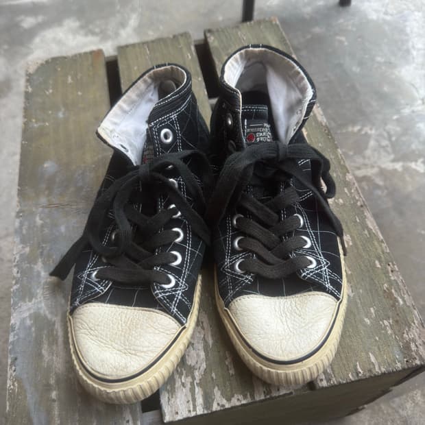 Visvim 하이탑 스웨이드,레더 스니커즈