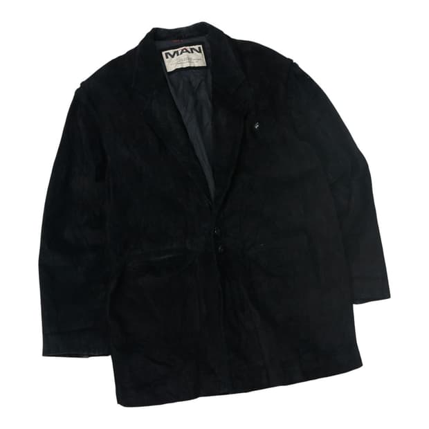 Kansai Man 칸사이맨 빈티지 블랙 돈피 스웨이드 레더 자켓