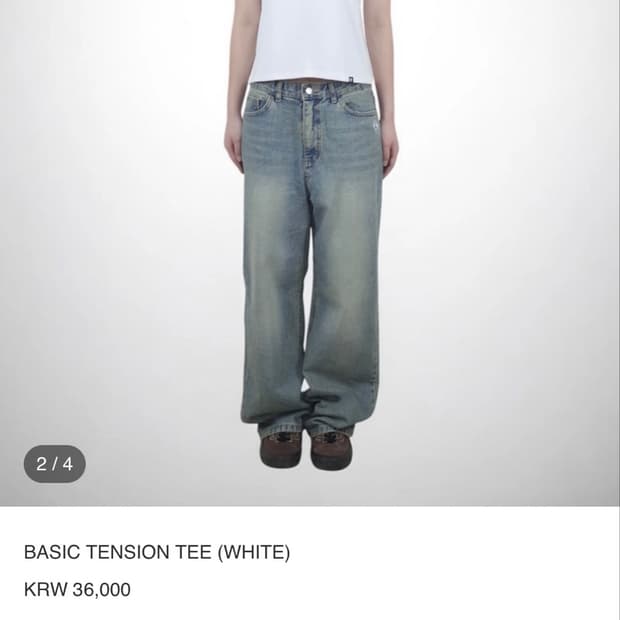 어스지구 BASIC TENSION TEE (WHITE) 2