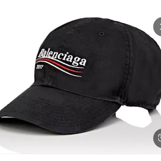 발렌시아가 웨이브 볼캡 모자