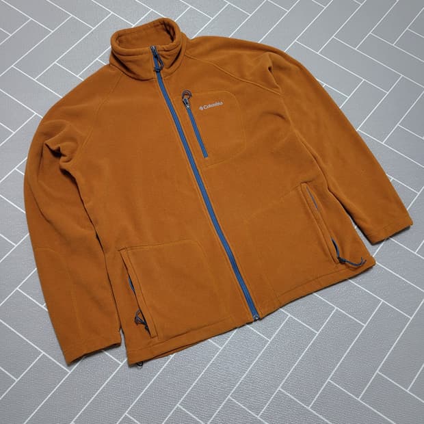 컬럼비아 플리스 후리스 집업 자켓 카멜브라운 XXL