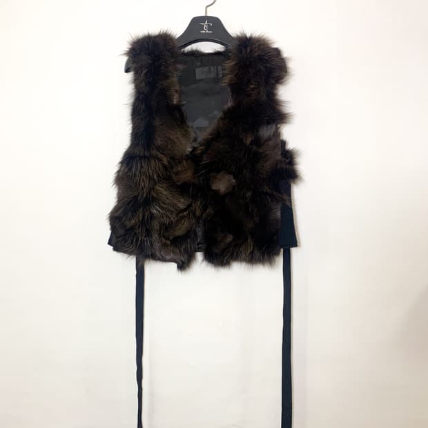 SYSTEM 시스템 천연 폭스 퍼 베스트