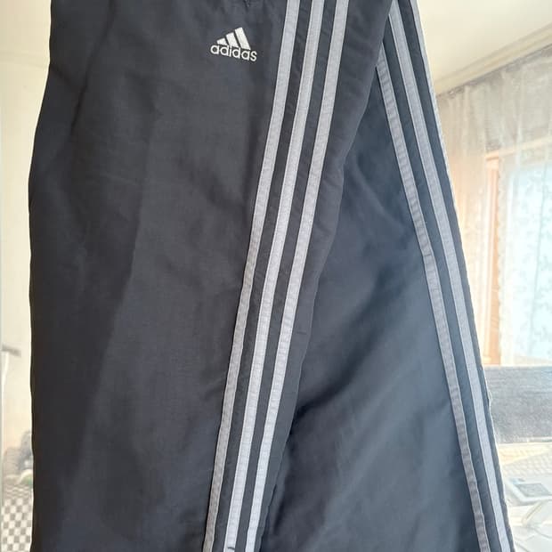 아디다스 네이비 그레이 와이드트랙팬츠