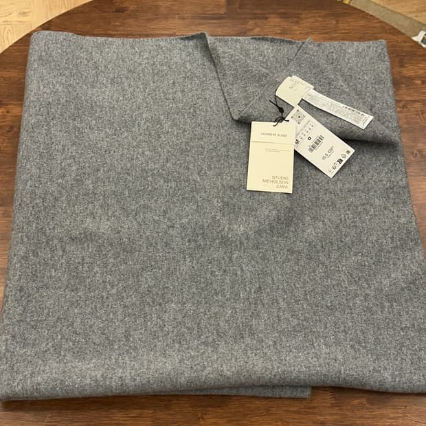 [새제품] 자라 x 스튜디오 니콜슨 캐시미어 96% 블랭킷 그레이