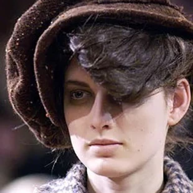 준야와타나베 03FW 브라운 울 트위드 뉴스보이 캡