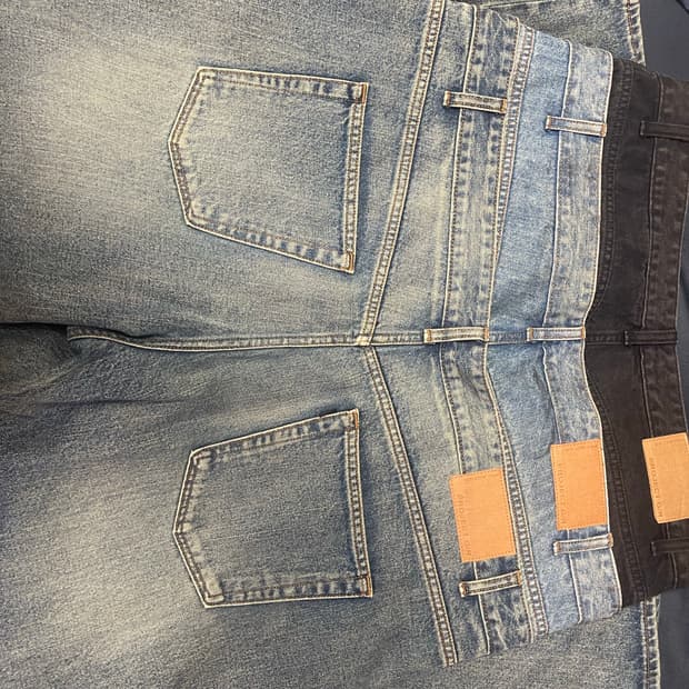 급처 가격제시 받아봄) 프로젝트 지알 레이어드 데님팬츠 3사이즈
