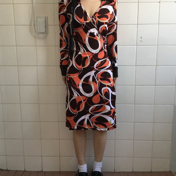 Pattern wrap onepiece