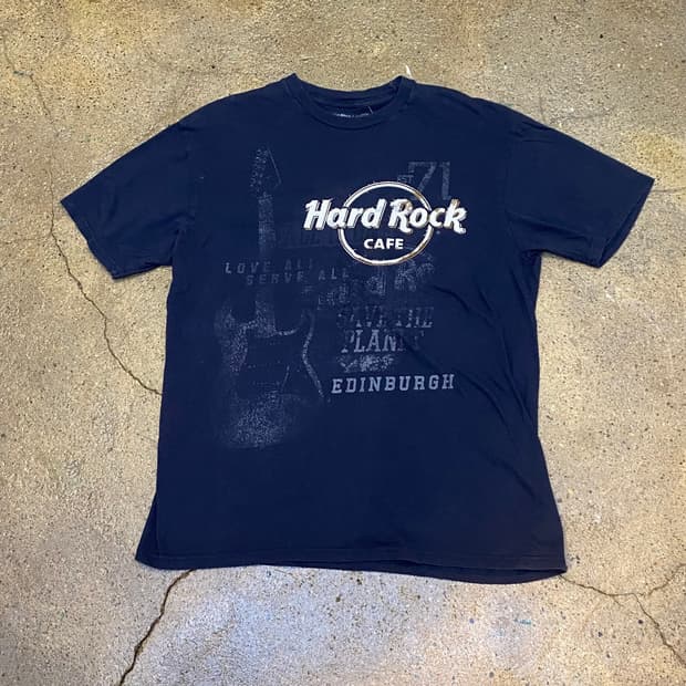 미국 빈티지 하드락 카페 에든버러 투어티 락티셔츠 반팔티