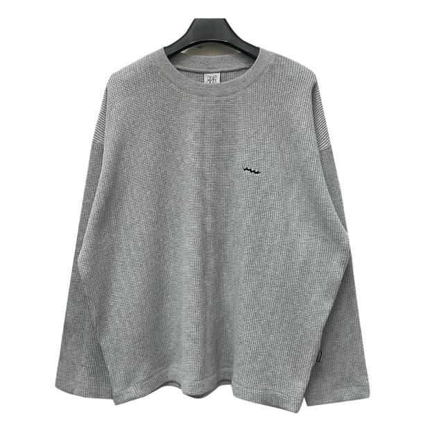 예스아이씨 스탬프 오버핏 와플 긴팔 롱슬리브 L