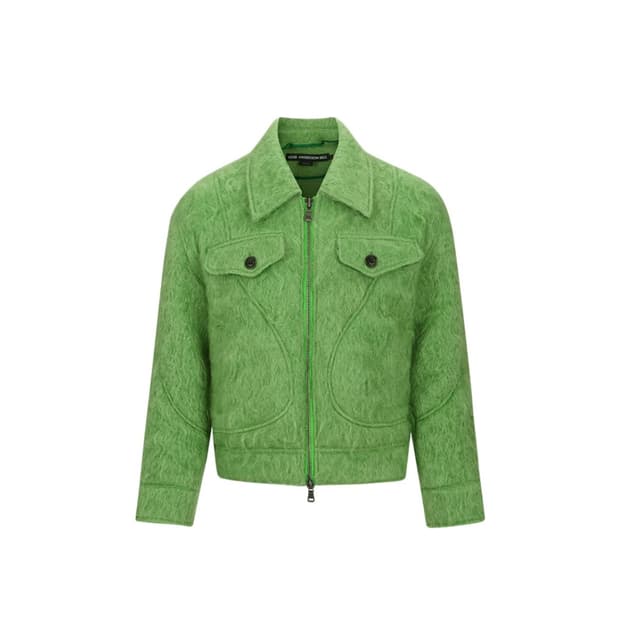 앤더슨벨 Green Wado Shaggy Wool Jacket