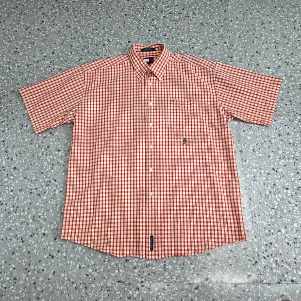 90s Vintage Tommy Hilfiger Seersucker 셔츠