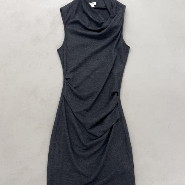 헬무트 랭 드레이핑 울 원피스