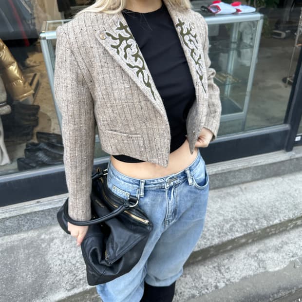 00s 겐조 크롭 블레이저 자켓