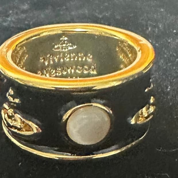 비비안웨스트우드 반지 골드 블랙