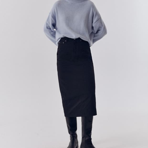 던스트 dunst 패딩 롱스커트