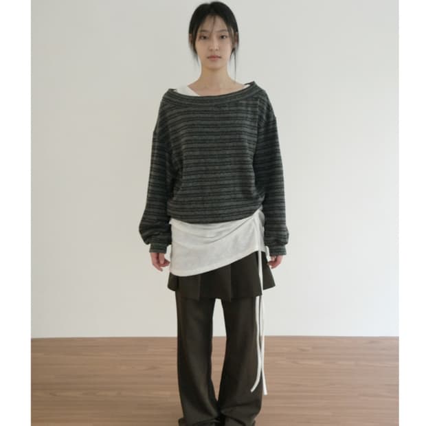 에프터먼데이 멀티 스프라이트 오프 맨투맨 챠콜