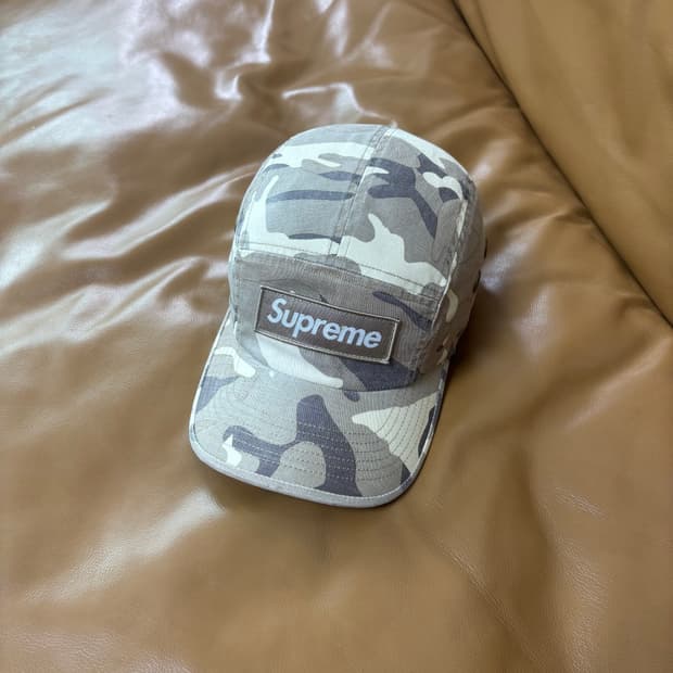 슈프림 캠프캡 모자 박스로고 23ss 밀리터리 카모 스톤