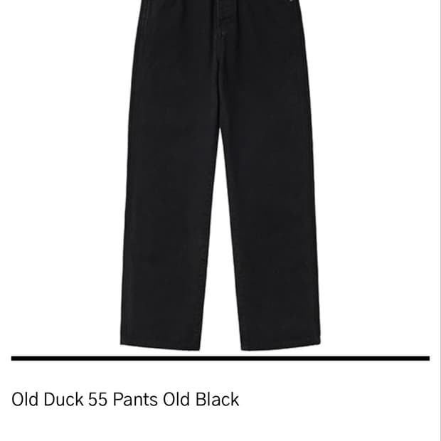 2사이즈)HTAE old duck 55 pants black