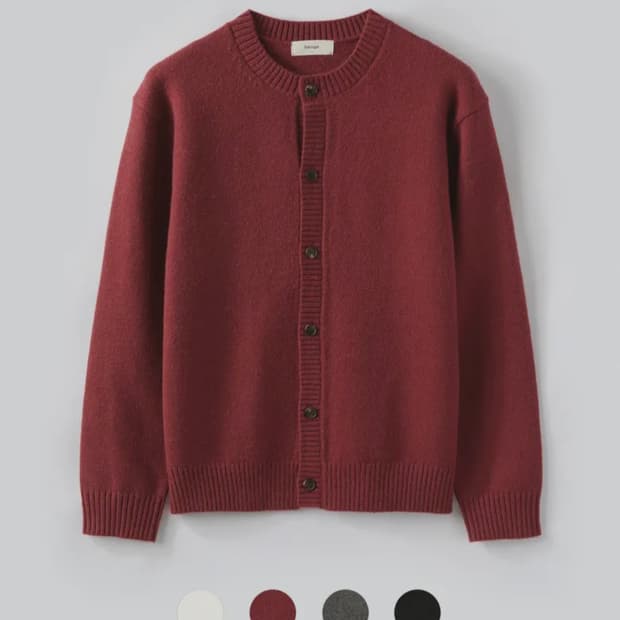 파브레가 라운드가디건 레드 3사이즈