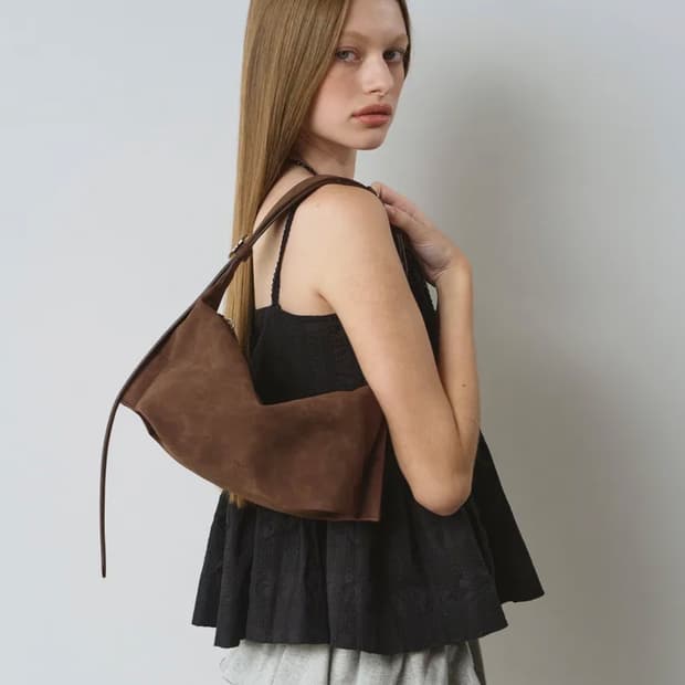 무르 누오보 미니 호보백 - 스웨이드 브라운