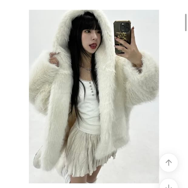 스노우 퍼 후드 코트 자켓 갸루