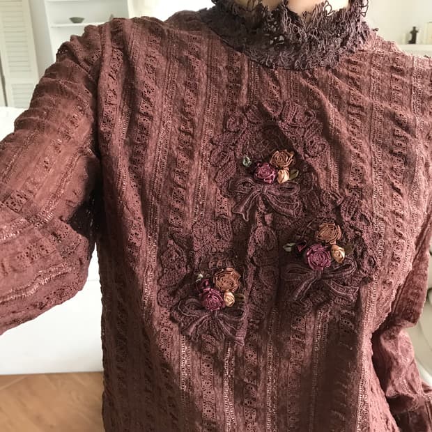 vintage flower blouse