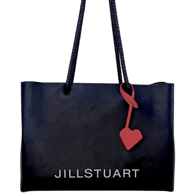 질스튜어트 하트참 블랙 라지 쇼퍼백