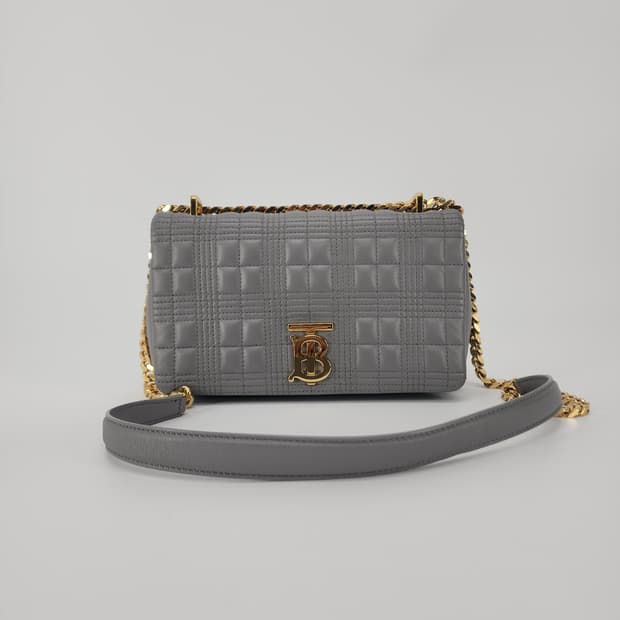 초민트급 버버리 스몰 롤라백 체인 숄더백 그레이 금장