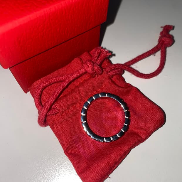 디젤 반지 디젤 Dx1591040 스테인리스 스틸 밴드 링 실버