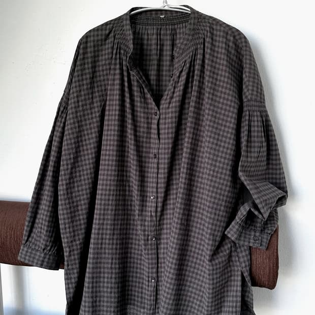 Wide silhouette High gauge cotton tunic 