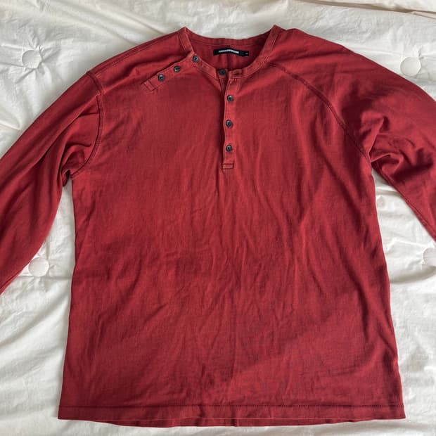 해칭룸 더블 헨리넥 레드