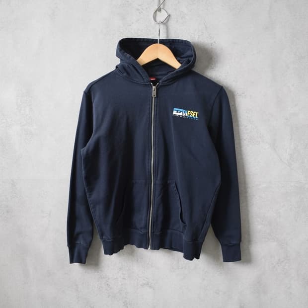 디젤 큐알 후드 집업 자켓 M0369