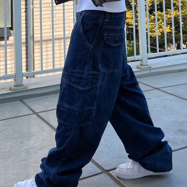 빈티지 카고 데님 팬츠