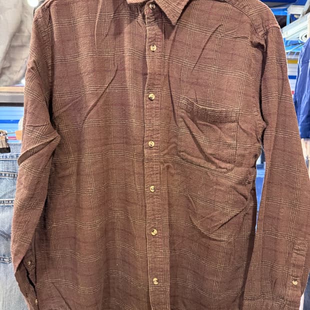 빈티지 브라운 플란넬 셔츠