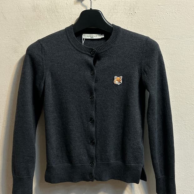 메종 키츠네 울 폭스 패치 가디건