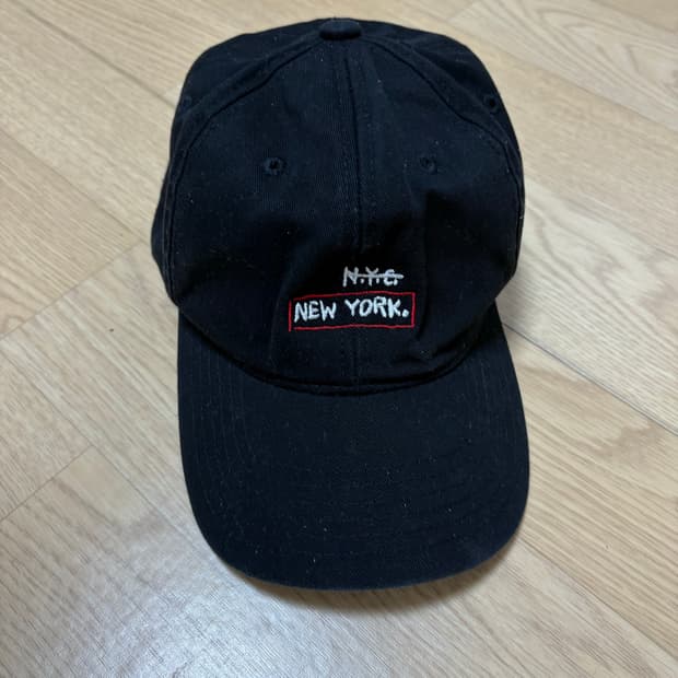 [청림모자] NYC 레터링 블랙 볼캡