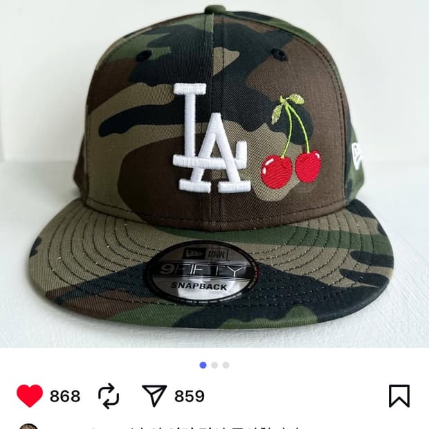 capo 카포 뉴에라 9fifty 카모 la다져스 커스텀 스냅백