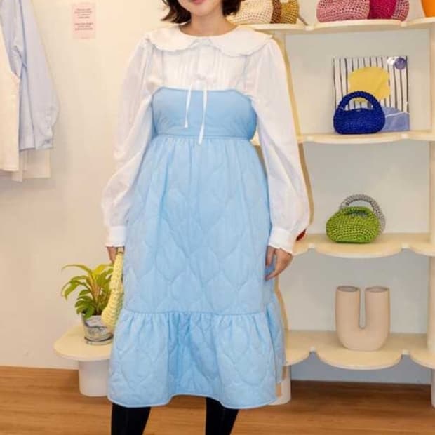 loves ugly 퀼팅 원피스. 자라 큐빅진주 블라우스