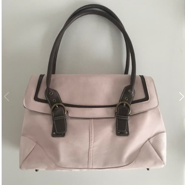 핑크 브라운 딸초 딸기초코 빈티지 가방 핀터 갸루 