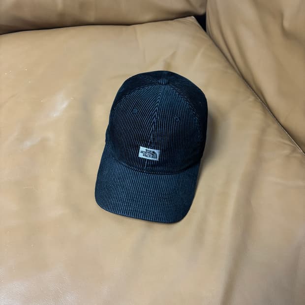 나나미카 노스페이스 퍼플라벨 6패널 볼캡 모자 코듀로이 블랙