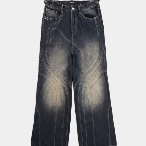 배드블러드 아퀼라 데님 와이드 팬츠