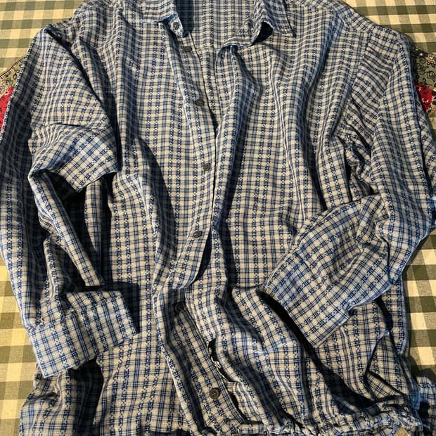 [vintage]Blue check shirt