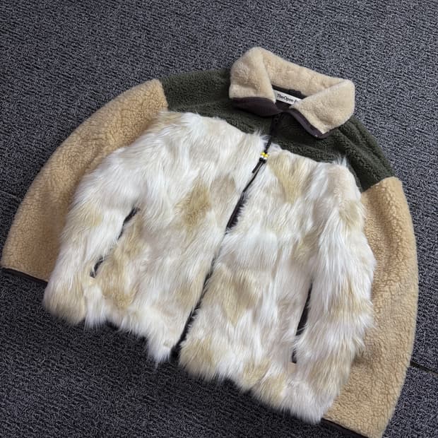 더오픈프로덕트 퍼 쉐르파 믹스업 플리스 자켓 1659